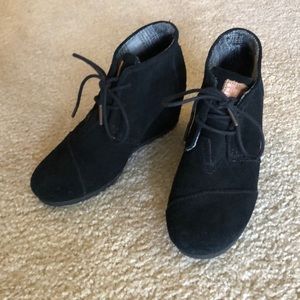 Black Size 7 Toms Wedge Bootie